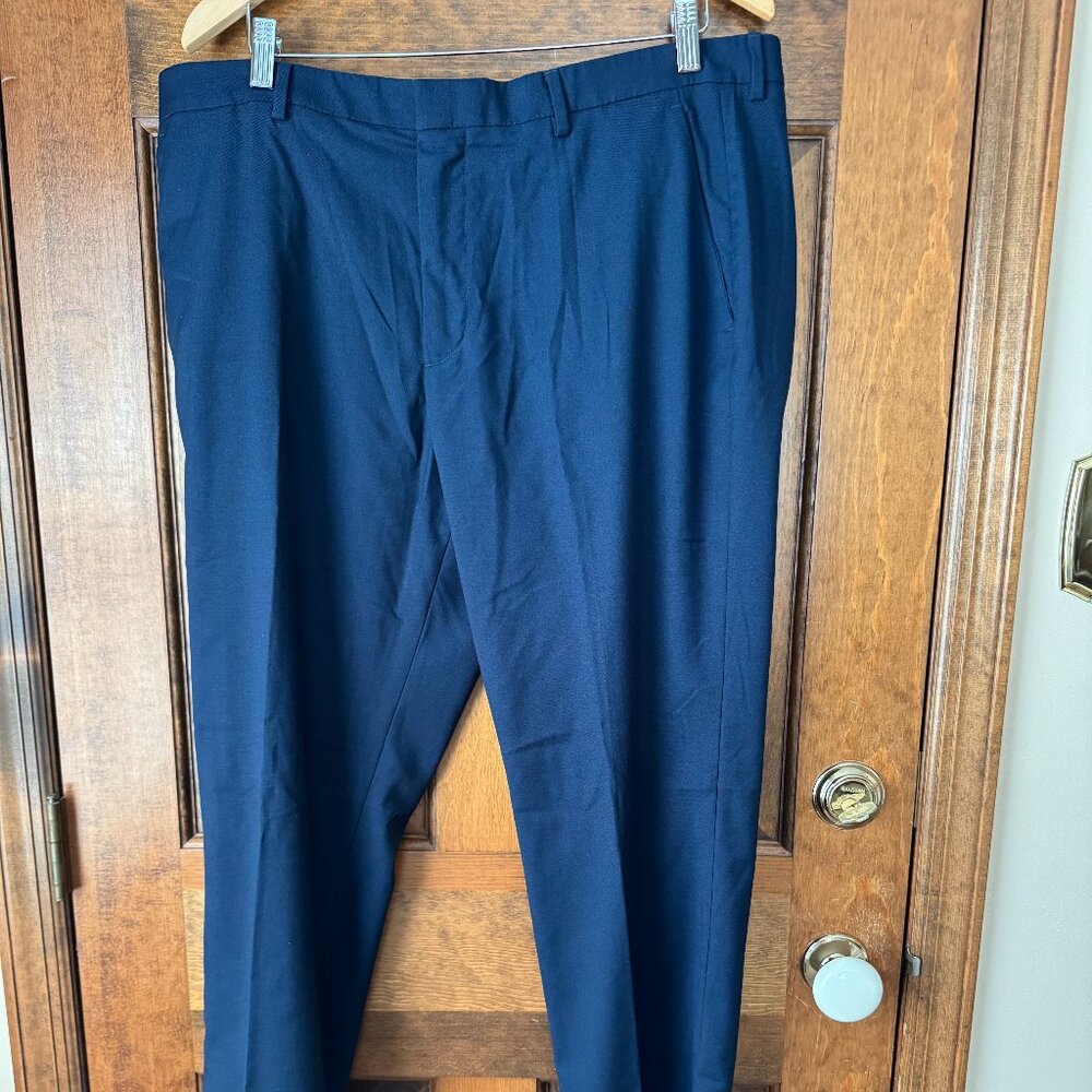 #3 Perry Ellis Portfolio Navy Blue Flex-Stretch Dress Pants Size 38x30